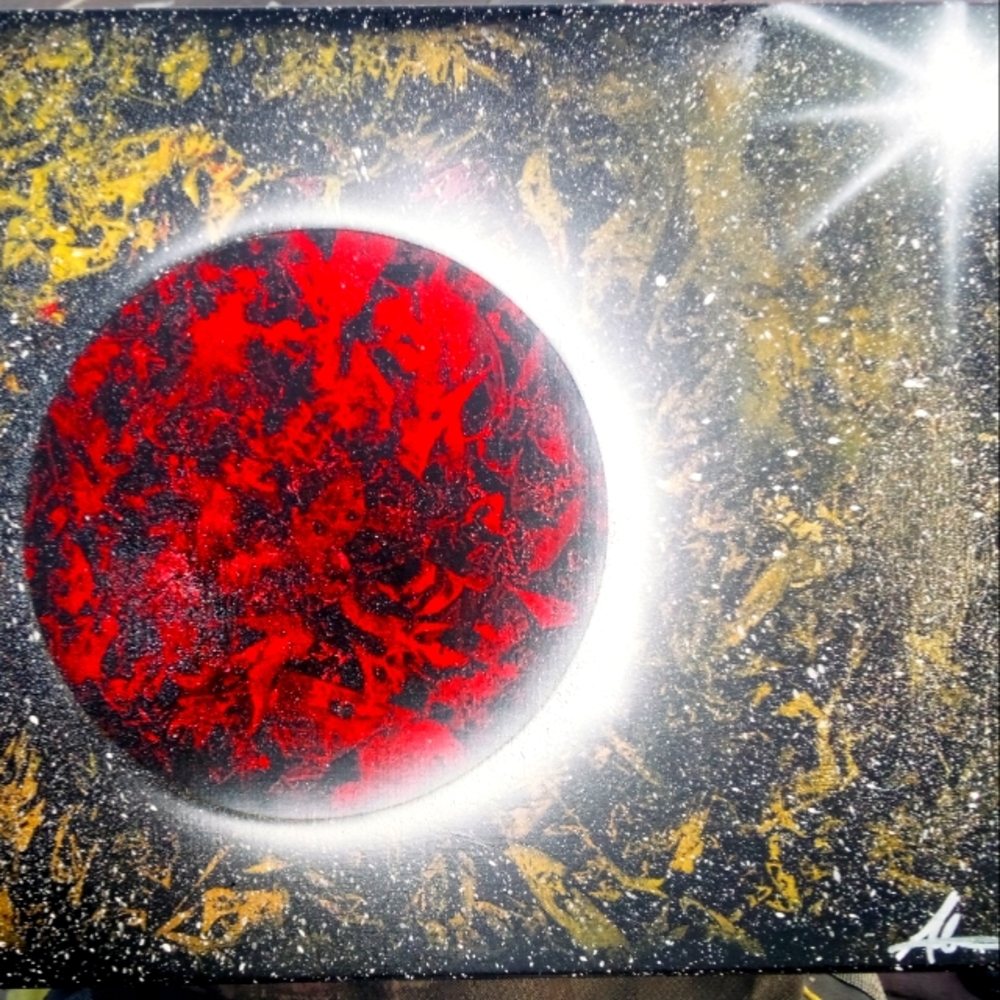 Spray paint art  I get my canvas from Michaels